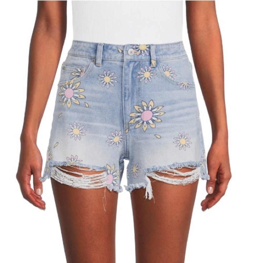 Denim Midi Shorts for Juniors